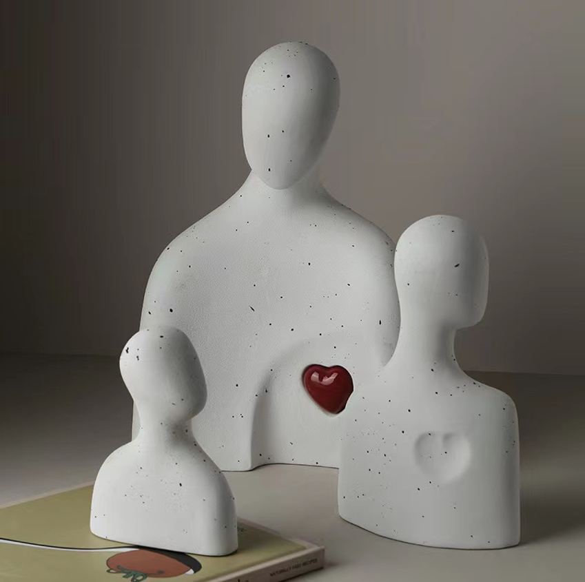Family Love Sculptures - Set of Dad, Mom & Baby