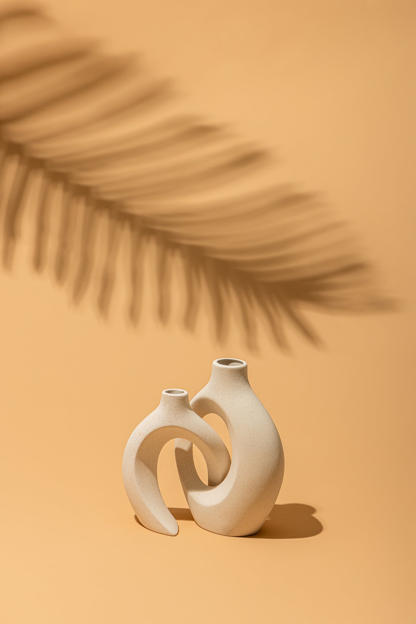 Interlocking Off-White Vases