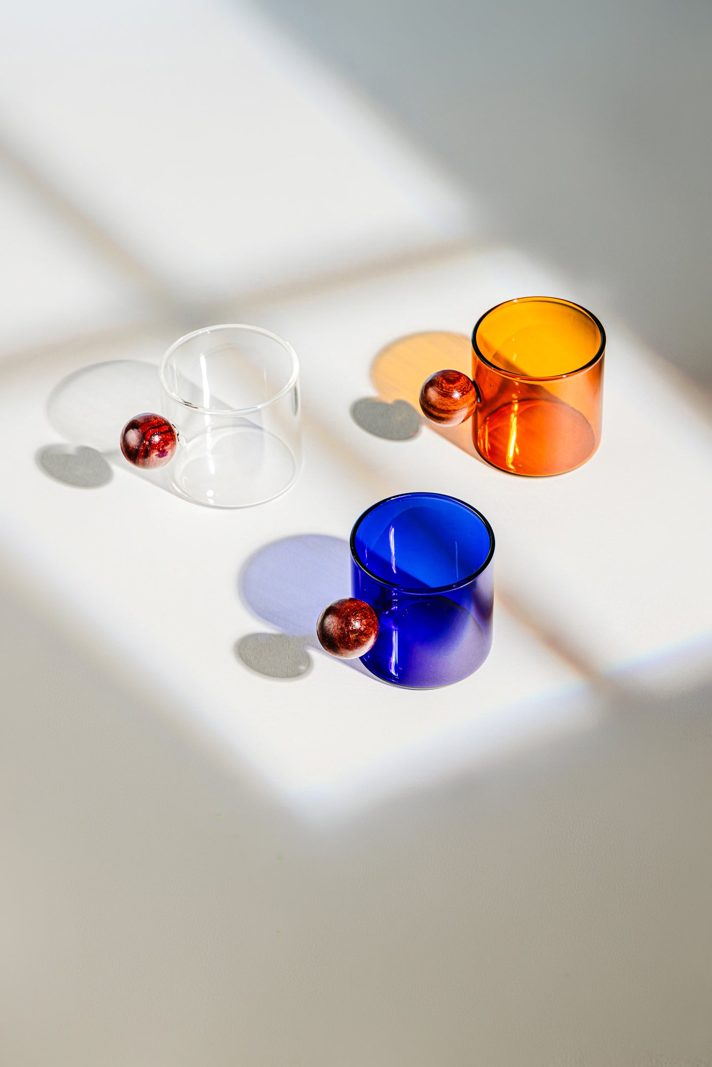 Glass Coffee Cup with Wooden Handle