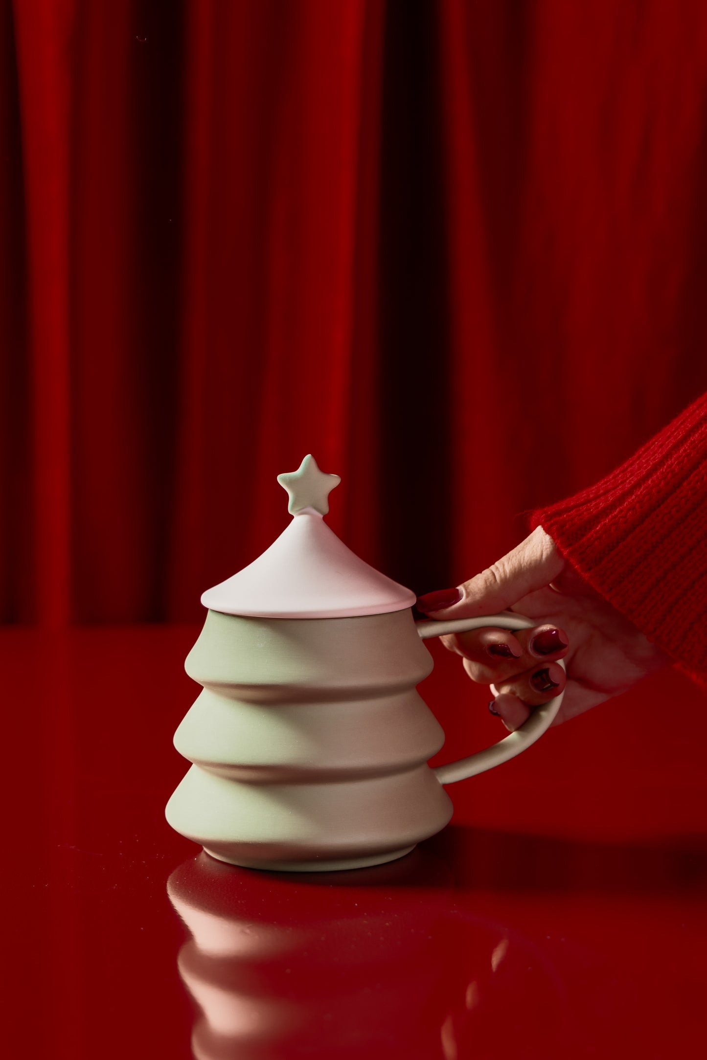 Christmas Tree Mug with Cover