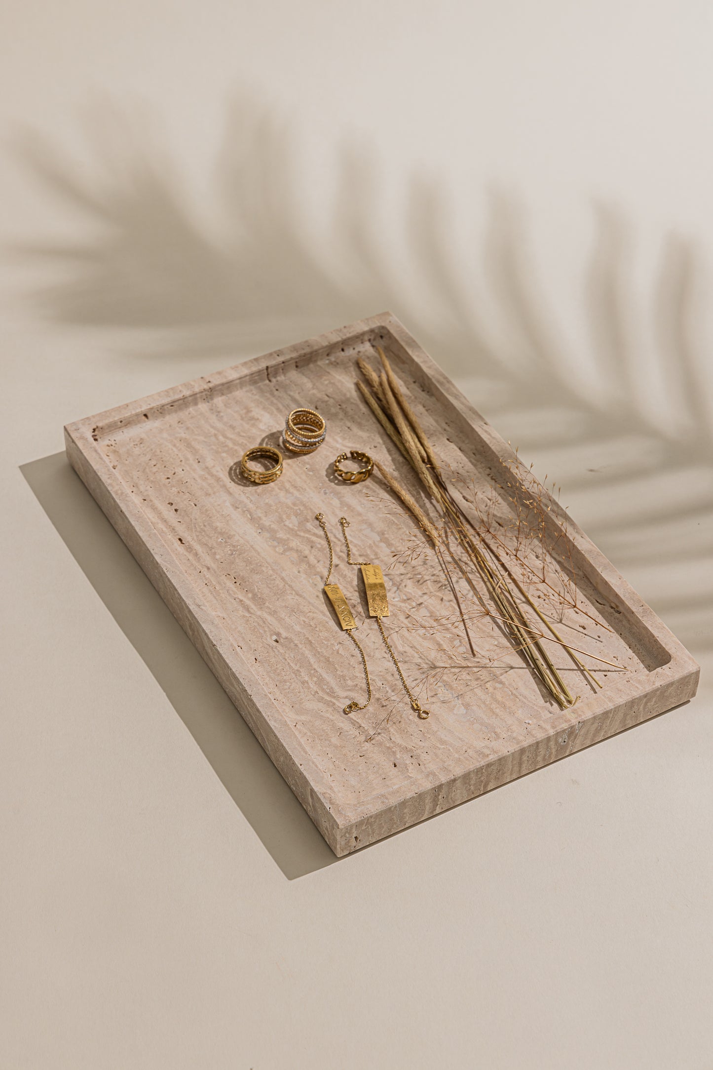 Rectangular Travertine Tray